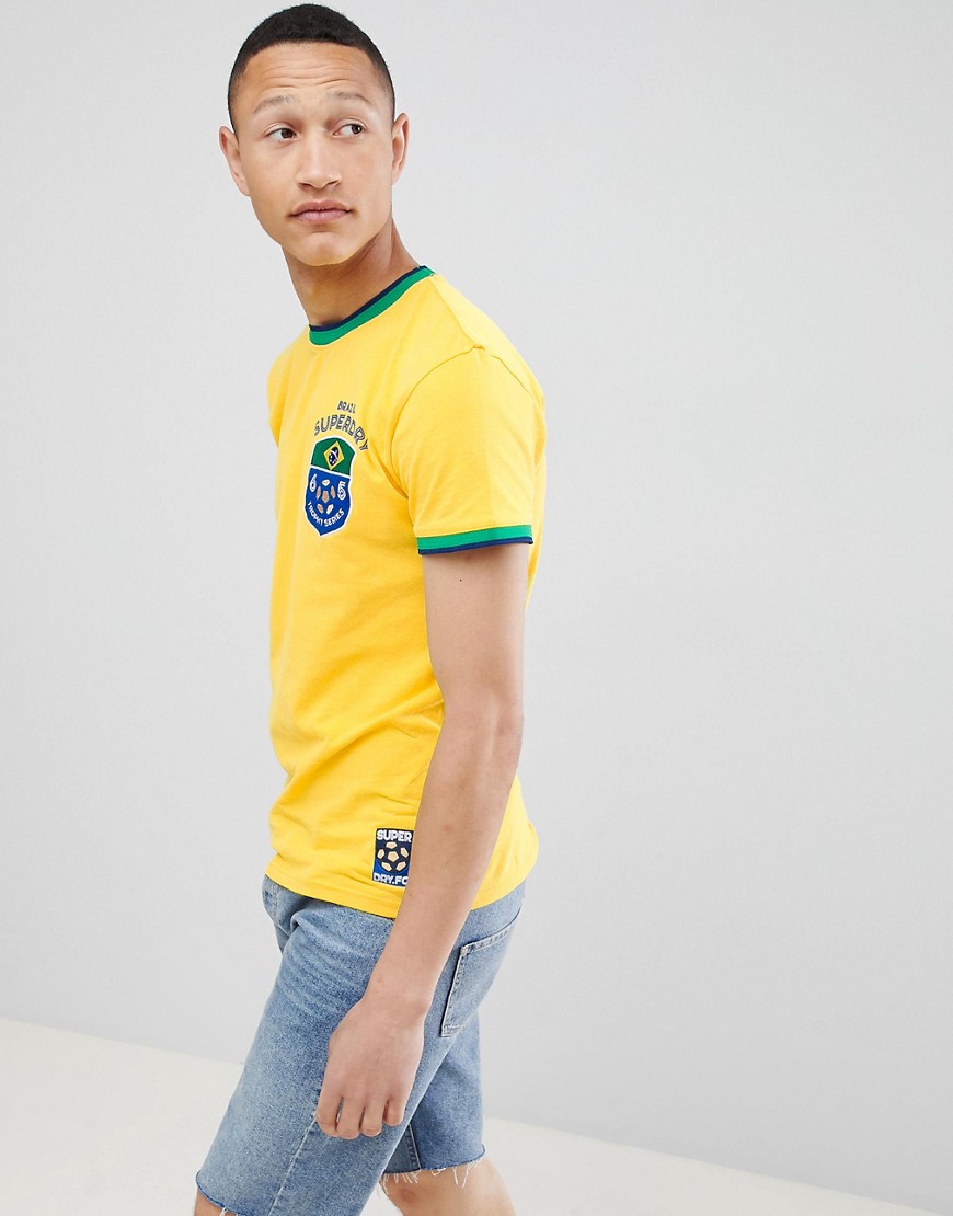 Superdry Brazil Trophy Series - T-shirt gialla-Giallo