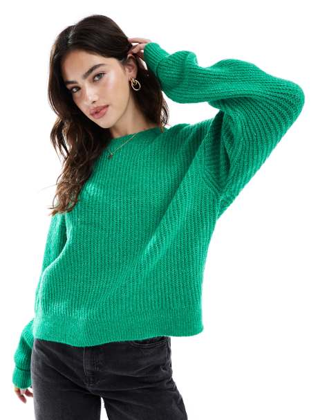 Superdry Brushed crew neck jumper in green - view 1