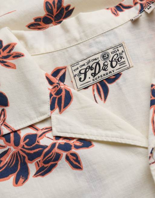 Superdry - Cabana - Chemise à manches courtes avec motif piscine - Blanc cassé fleur de lotus, 5 de 7