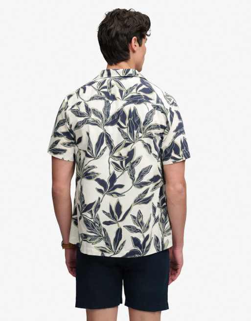 Superdry - Cabana - Chemise à manches courtes avec motif piscine - Écru feuille de banane, 2 de 6