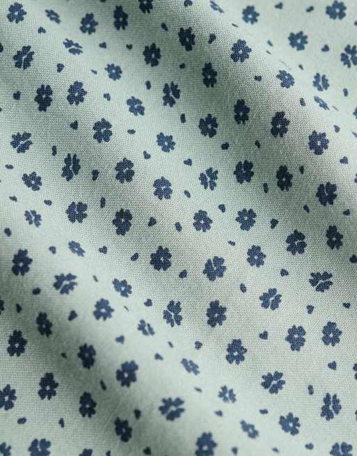 Superdry Cami top in green/navy ditsy hearts, 5 of 6