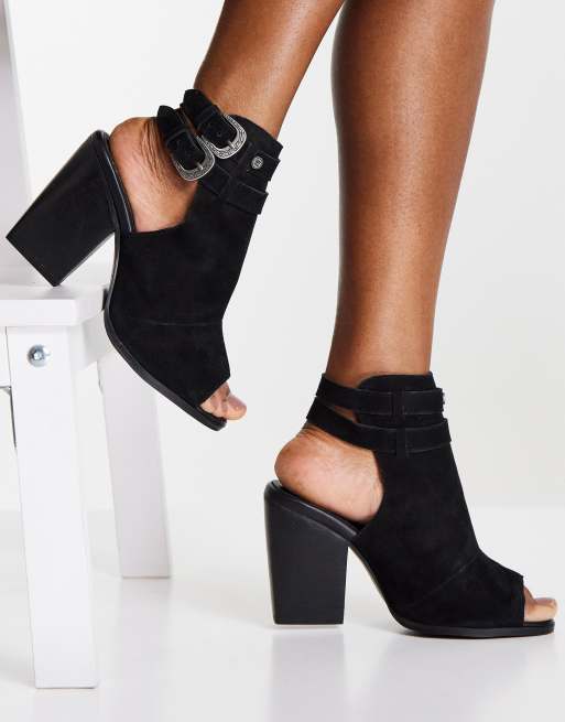 Peep toe 2025 block heel