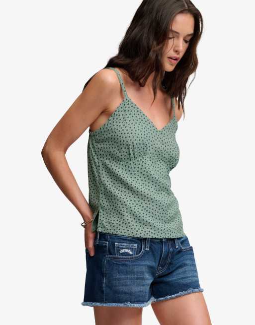 Superdry - Caraco à petits cœurs - Vert et bleu marine, 4 de 6