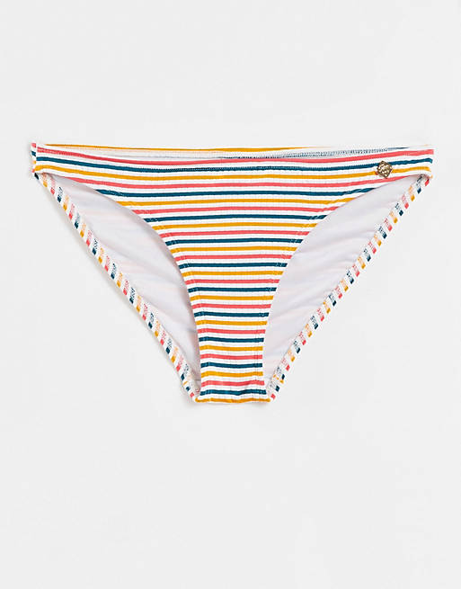 Superdry Cassie striped bikini bottom in multi