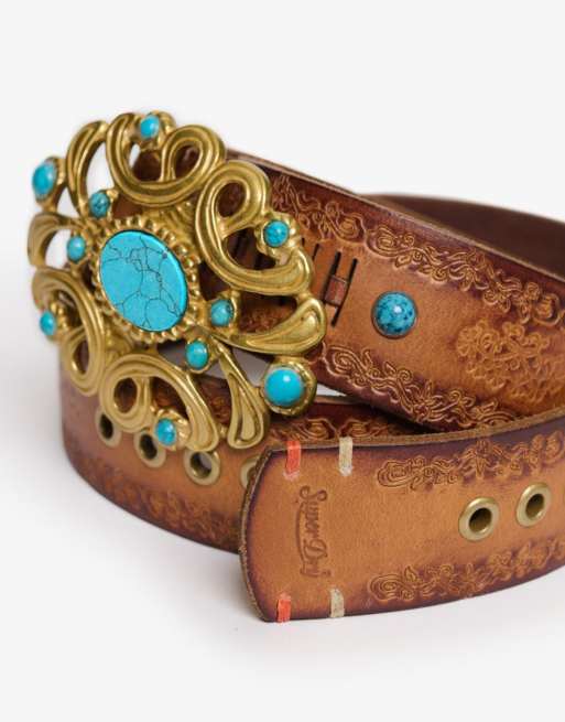 Superdry Ceinture style western Fauve/doré ASOS