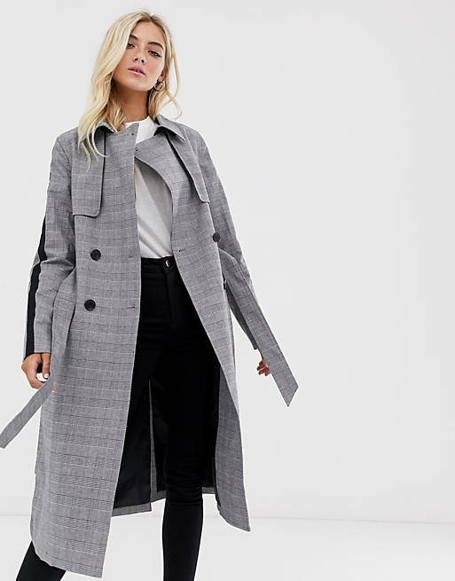 Superdry check detail trench coat | ASOS