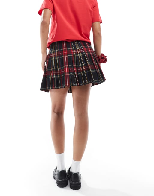 Superdry check mini skirt in Navy Check, 4 of 5