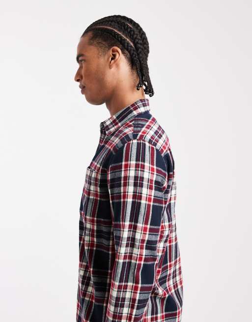 Homme Chemise À Manches Longues En Coton Et Lin Taille Superdry pour homme en coloris Bleu