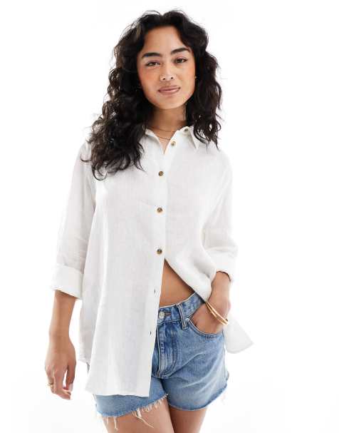 Superdry - Chemise casual coupe masculine en lin - Blanc optique - view 1