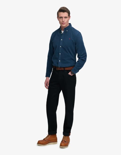 Superdry - Chemise classique en velours à fines côtes - Bleu insigne, 4 de 5