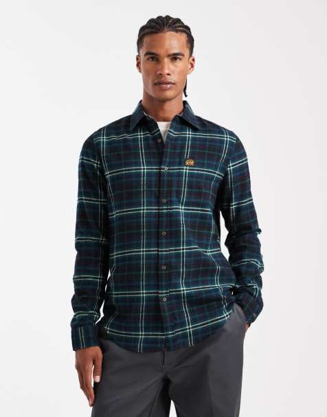 Superdry - Chemise en coton style bûcheron à carreaux Frontier - Bleu marine - view 1