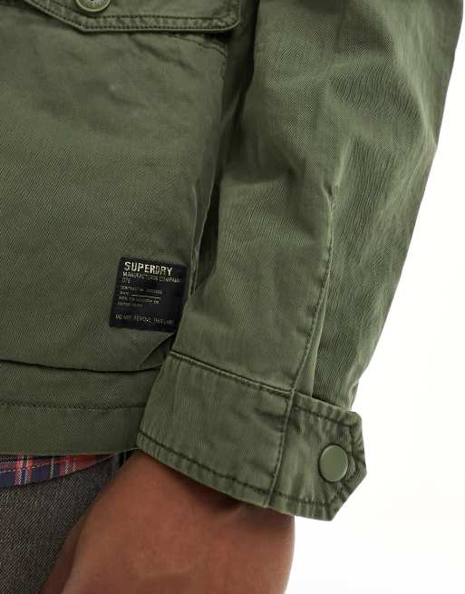 Superdry Chemise manches longues style militaire Kaki olive