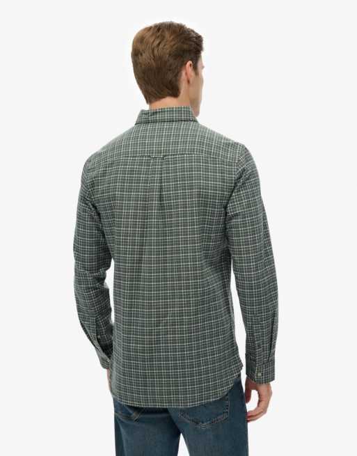 Superdry - Chemise Oxford à carreaux de qualité supérieure - Vert glacé, 2 de 5