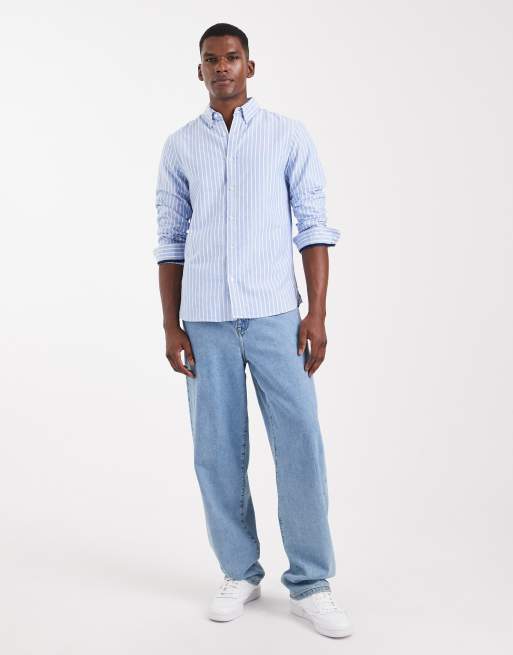 Superdry - Chemise Oxford classique à rayures avec manches longues - Bleu broker, 2 de 5
