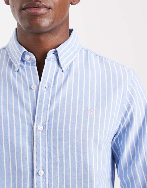 Superdry - Chemise Oxford classique à rayures avec manches longues - Bleu broker, 5 de 5