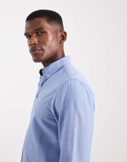 Superdry - Chemise Oxford classique en chambray à manches longues - Bleu azur, 4 de 5