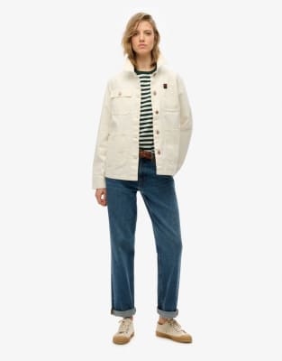 Superdry Chore Jacket In White