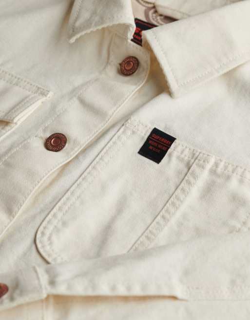 Superdry - Chore - Veste - Blanc cassé, 2 de 5
