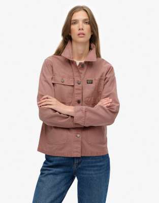 Superdry - Chore - Veste - Rose cendré