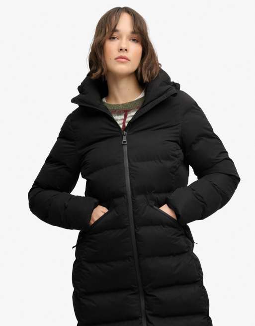 Superdry City longline microfibre jacket in black, 5 of 7