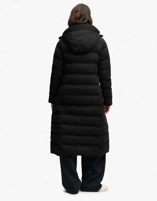Superdry City longline microfibre jacket in black, 6 of 7