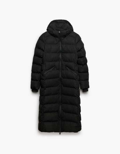Superdry City longline microfibre jacket in black, 7 of 7