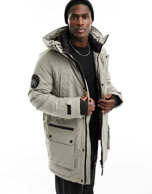 Superdry Mens City Padded Parka Jacket, Loose Fit – Where Comfort Meets  Cool Stone Dark Grey Size S at  Men's Clothing store