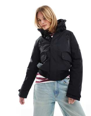 Superdry - City - Wattierte Bomberjacke in Schwarz