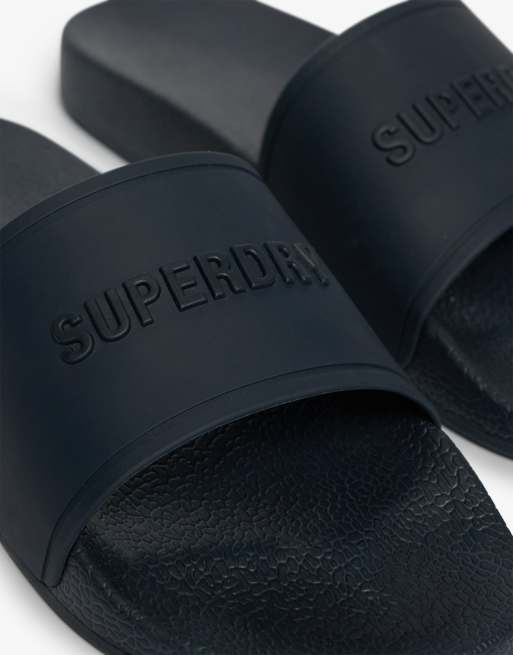 Superdry - Claquettes de piscine de qualité supérieure à imprimé graphique - Bleu marine éclipse, 5 de 7