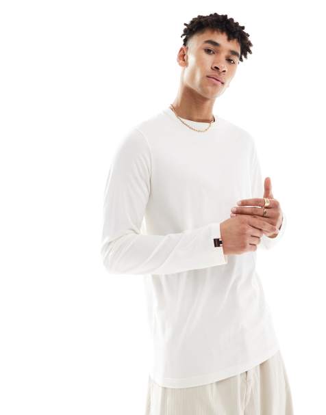 Superdry – Classic – Basic-Oberteil in Knochenweiß - view 1