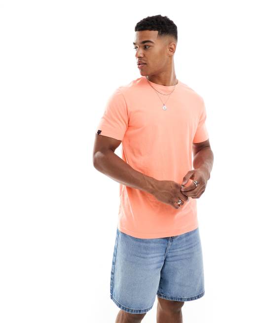 Superdry – Classic – Basic-T-Shirt in verwaschenem Dry Fluro Orange