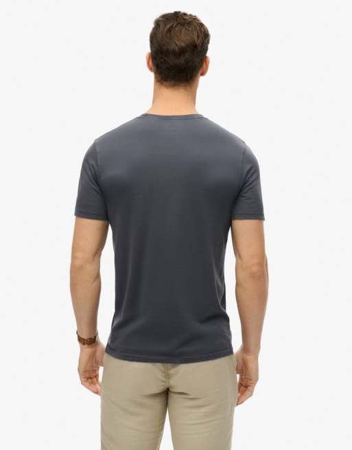Superdry – Classic – Basic-T-Shirt in verwaschenem Eclipse-Marineblau, 3 von 5