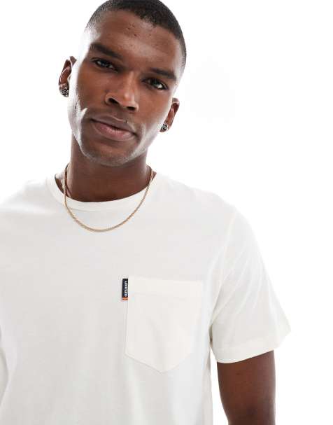 Superdry Classic essential pocket t-shirt in bone white