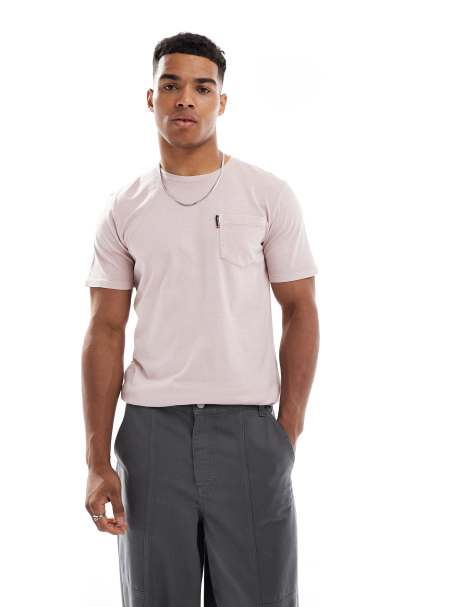 Superdry Classic essential pocket t-shirt in washed dusky pink - view 1