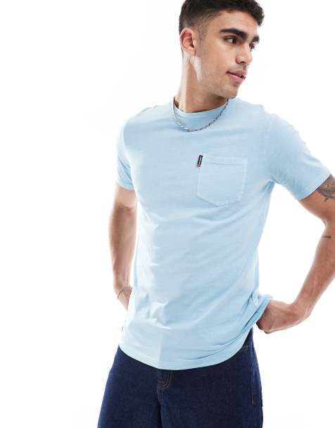 Superdry Classic essential pocket t-shirt in washed sunset blue - view 1