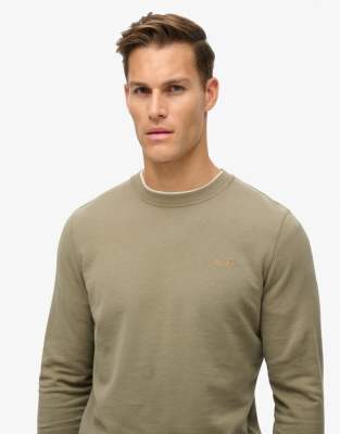 Superdry - Classic Essential - Sweat-shirt - Vert kaki clair