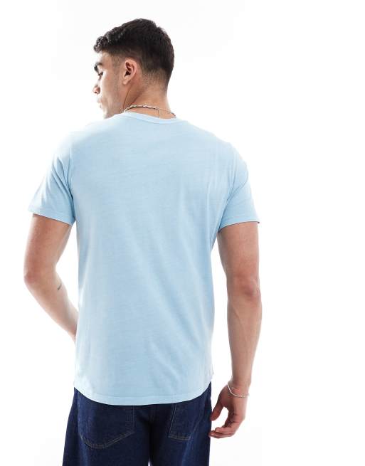 Superdry - Classic Essential - T-shirt à poche - Bleu coucher de soleil, 3 de 4