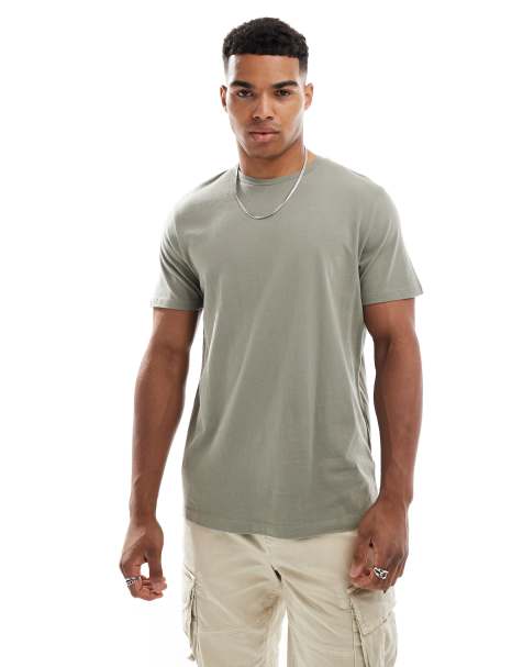 Superdry Classic essential t-shirt in light khaki green - view 1