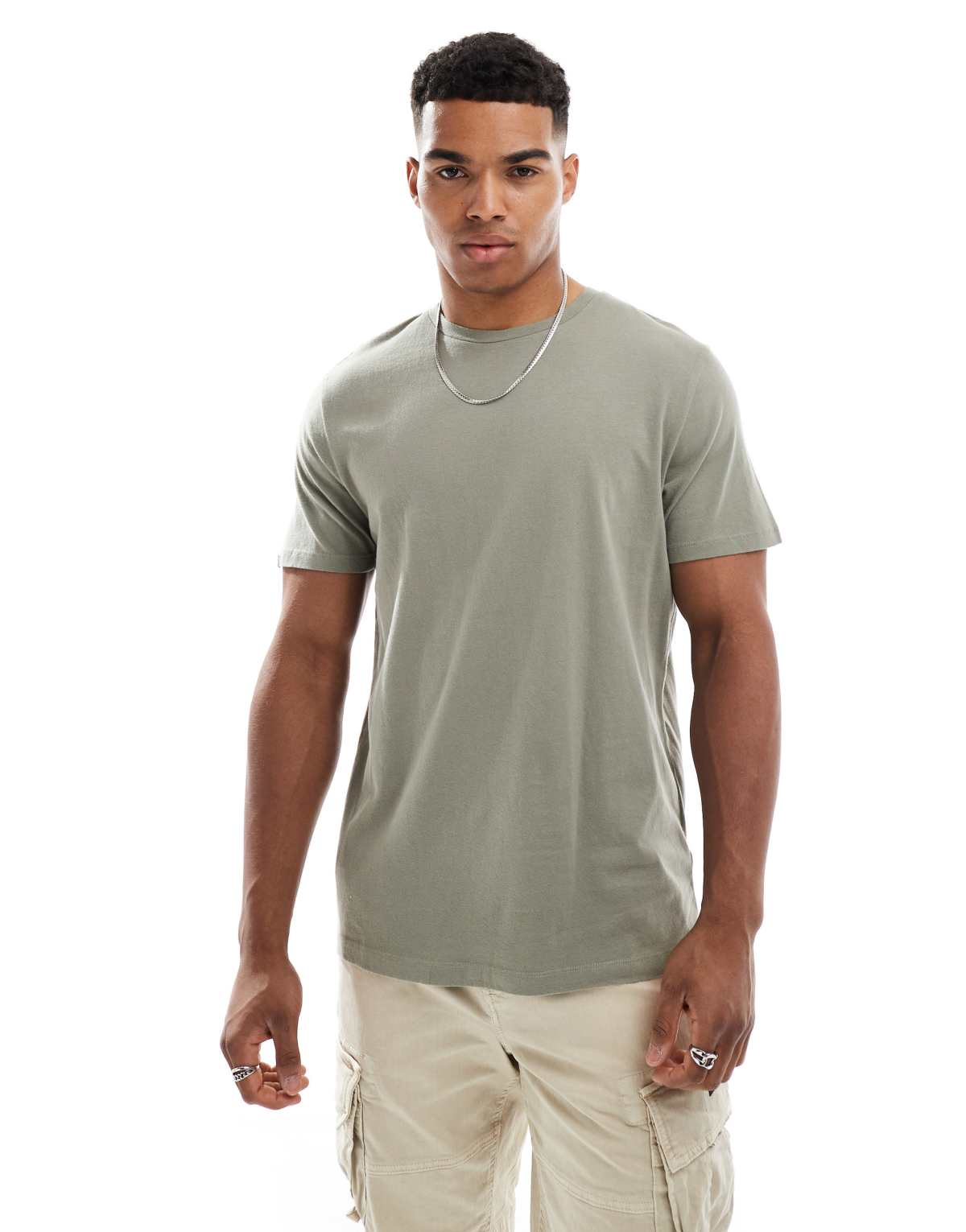 Superdry Classic essential t-shirt in light khaki green