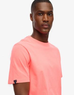 Superdry Classic essential t-shirt in washed fiery coral - view 1
