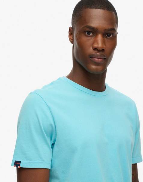 Superdry Classic essential t-shirt in washed neon sky blue - view 1