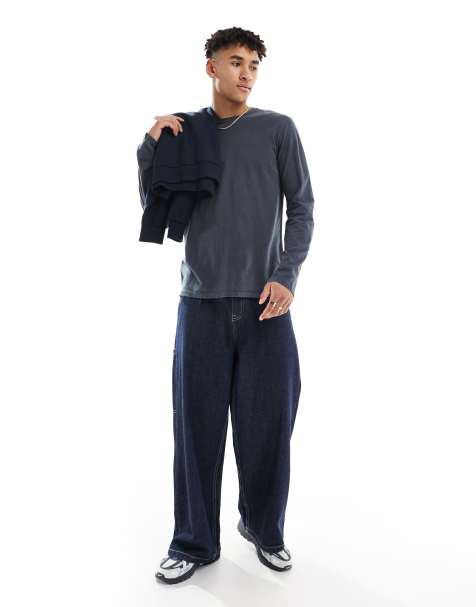 Superdry Classic essential top in washed eclipse navy - view 1