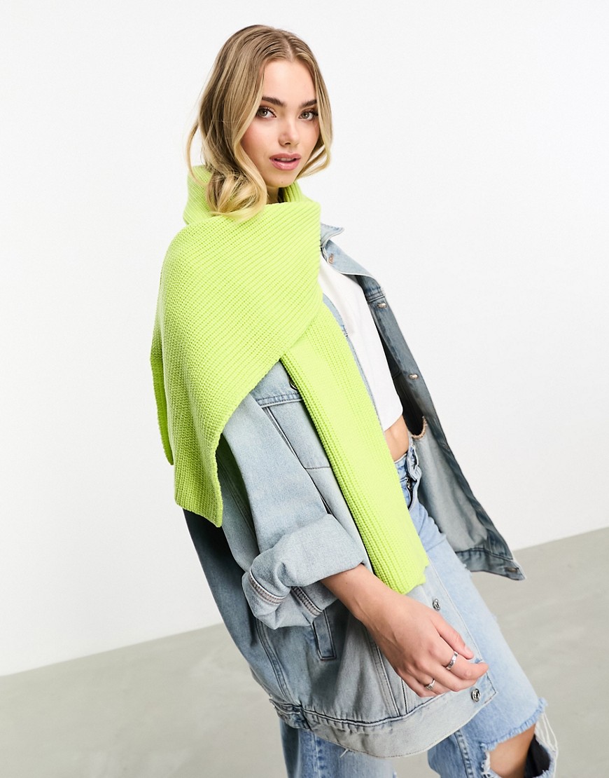 Superdry classic knitted scarf in Evening Primrose Green