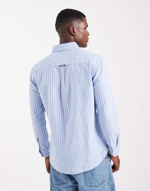 Superdry – Classic – Langärmliges Oxford-Hemd mit Streifen in Broker Blue, 3 von 5