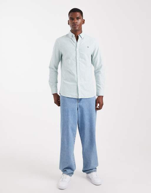 Superdry – Classic – Langärmliges Oxford-Hemd mit Streifen in Peppermint Chalk, 2 von 5