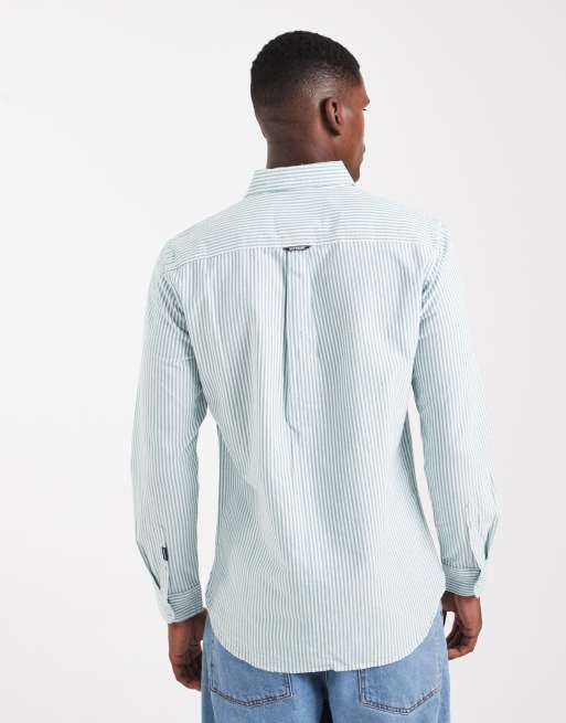 Superdry – Classic – Langärmliges Oxford-Hemd mit Streifen in Peppermint Chalk, 3 von 5