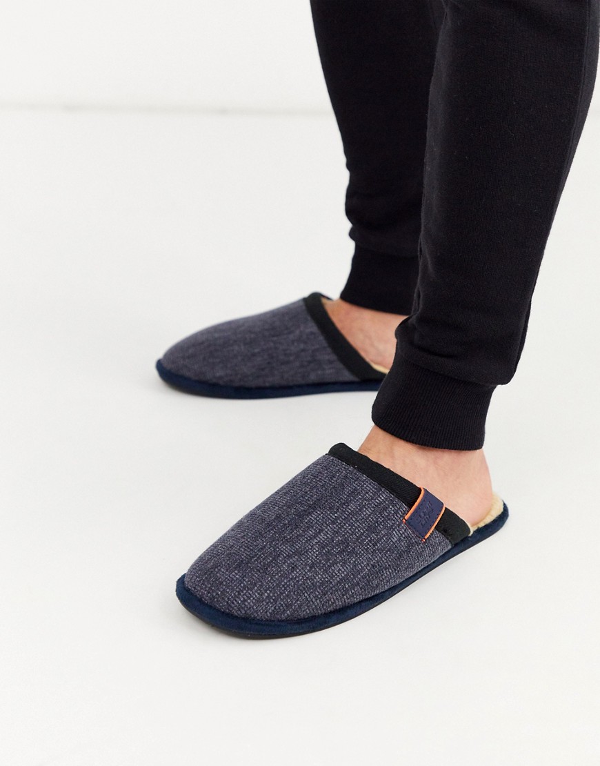 Superdry classic mule slippers in navy