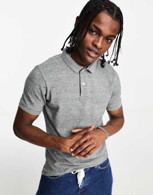 Superdry classic pique polo grey shirt in ASOS 