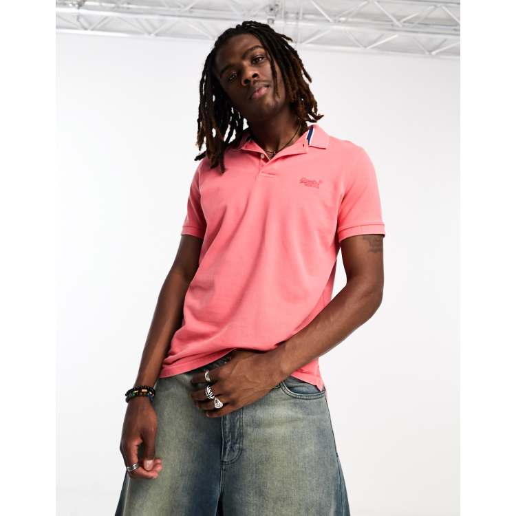 Superdry classic pique polo shirt in pink ASOS - Main Image