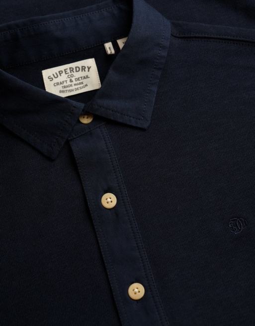 Superdry Classic preppy long sleeved top in deep navy, 6 of 6